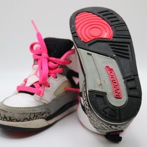 The cutest Jordans, gently used. Good condition. Unisex. Toddlers.